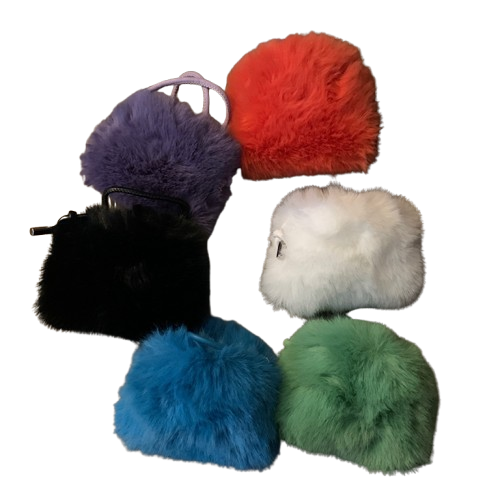 2025 Faux Rabbit Fur Mini Shoulder Crossbody Coin Purse