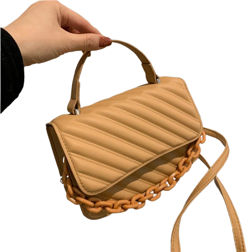 2025 Vintage Women's Autumn Trendy Quilted Chain Crossbody Shoulder Small Square Bag