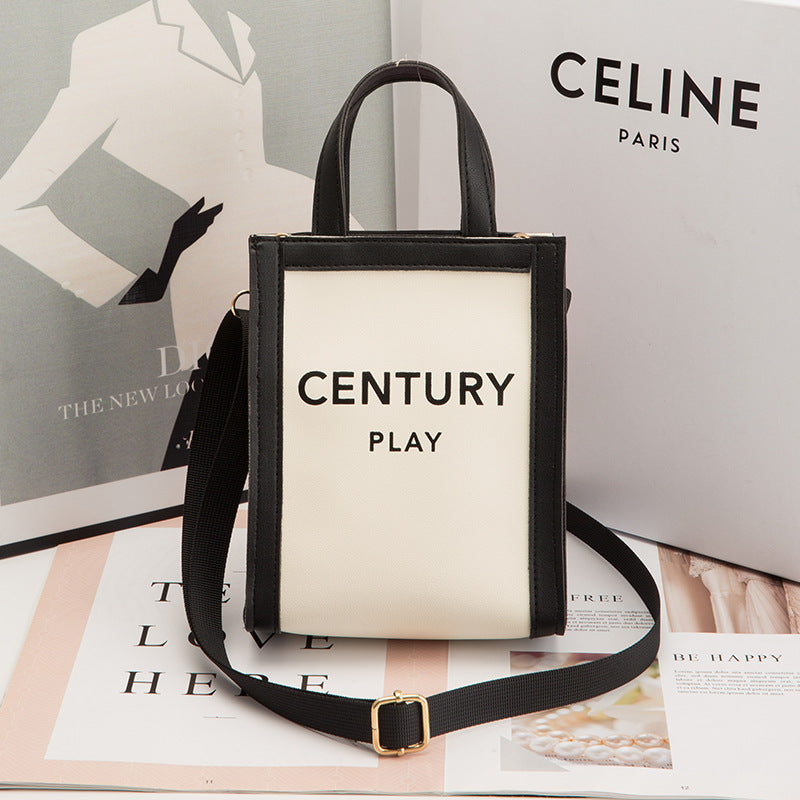 2025 Korean Plaid Printed Color Bucket Small Shoulder Crossbody Handbag