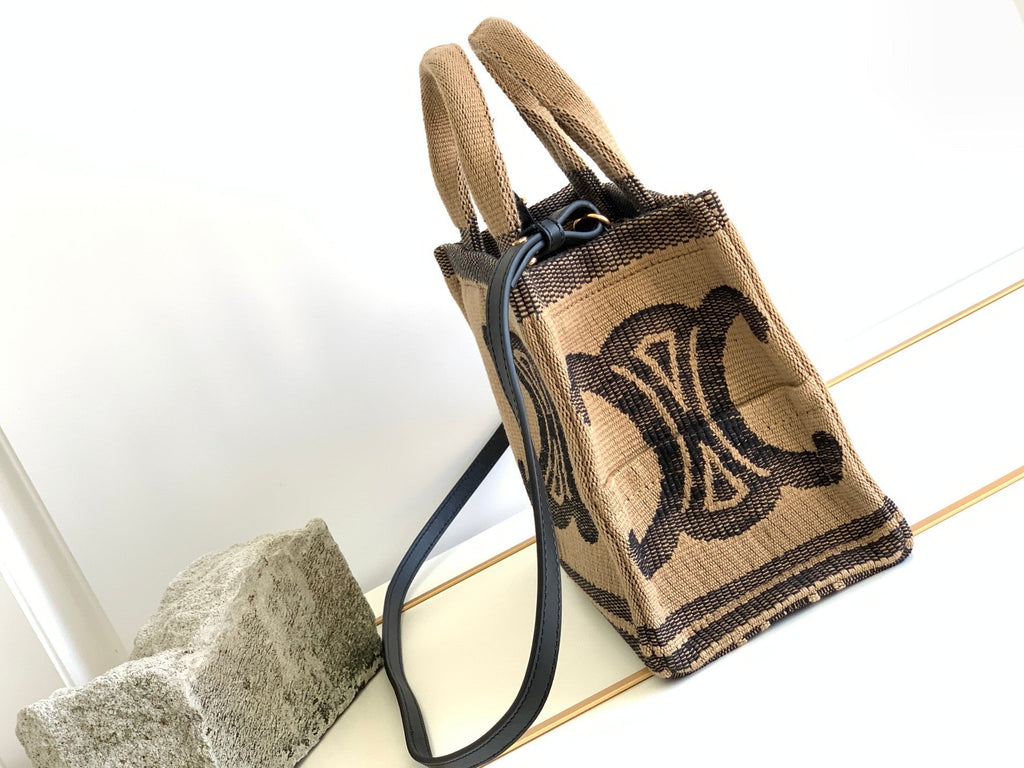 TRIOMPHE 26 FABRIC BLACK BROWN BAG