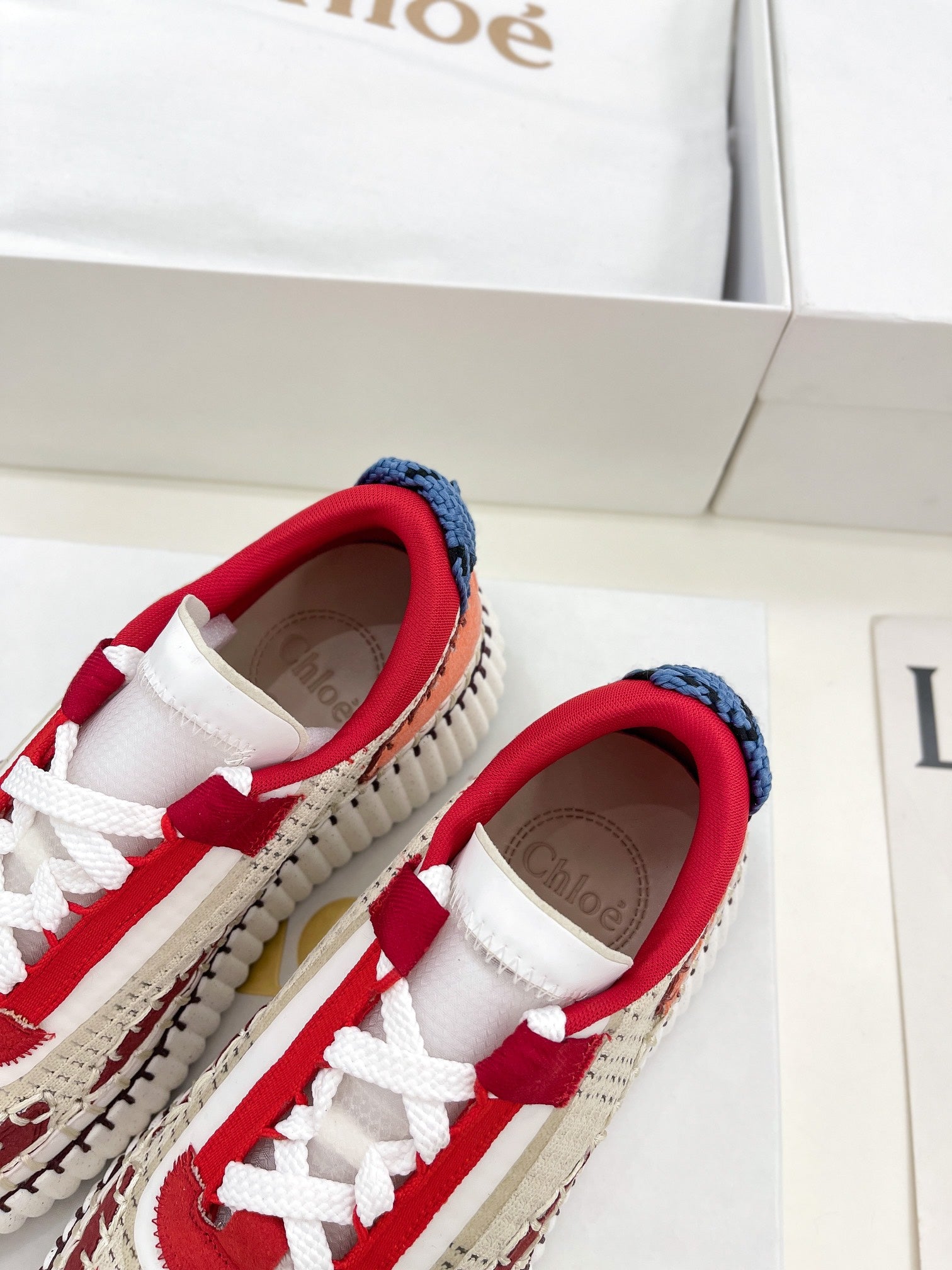NAMA SNEAKER IN CHERRY RED MIX COLORFUL SPECIAL FABRIC