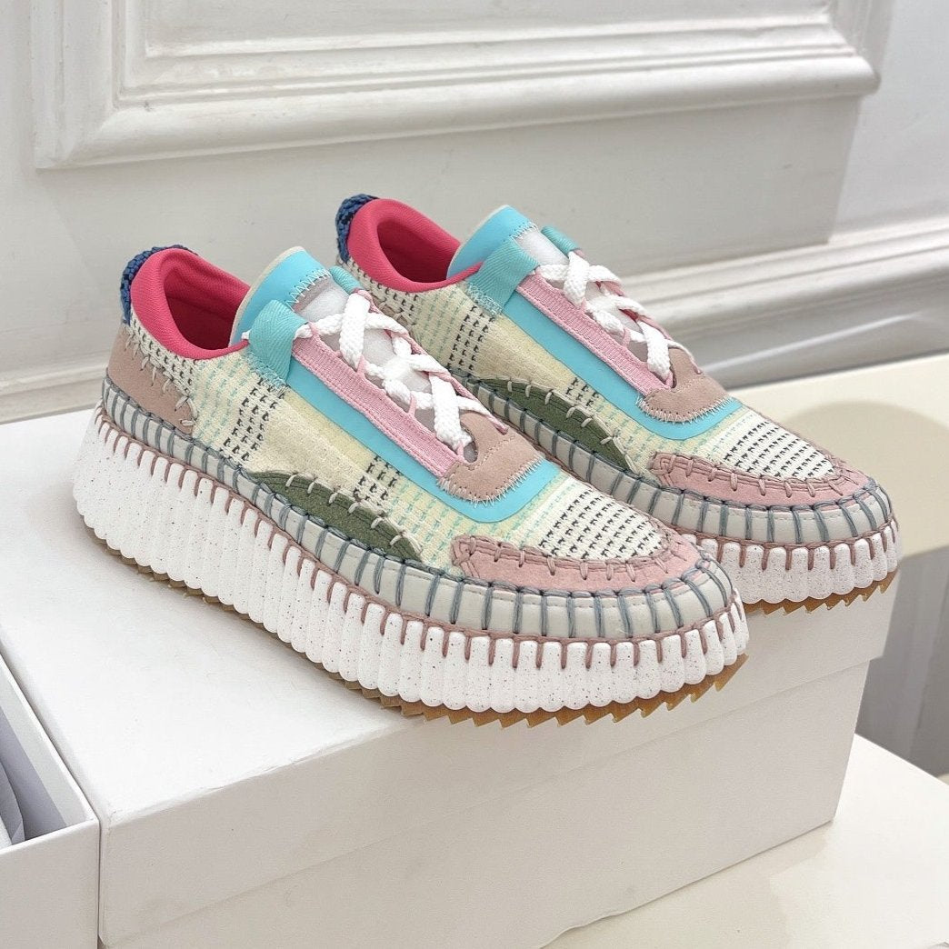 CHLO¨¦ NAMA SNEAKER IN COLORFUL SPECIAL FABRIC