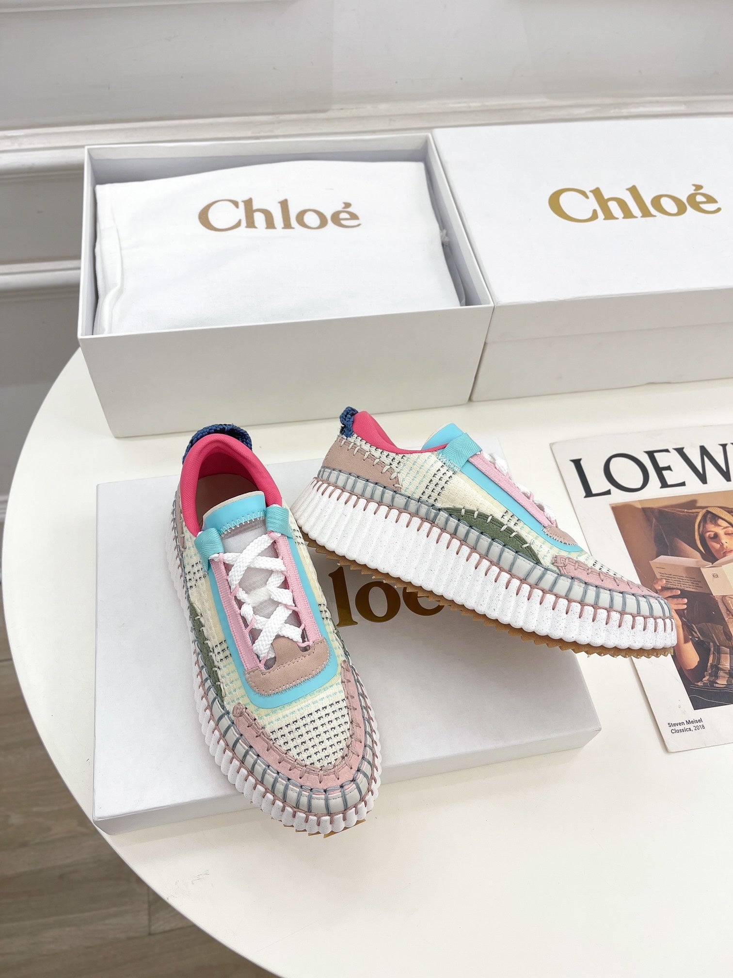 CHLO¨¦ NAMA SNEAKER IN COLORFUL SPECIAL FABRIC