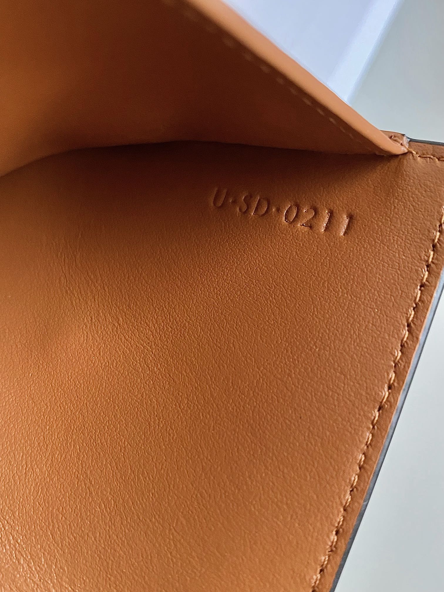 TRIPHOME 10 TRIFOLD WALLET CALFSKIN AND CANVAS WHITE BROWN