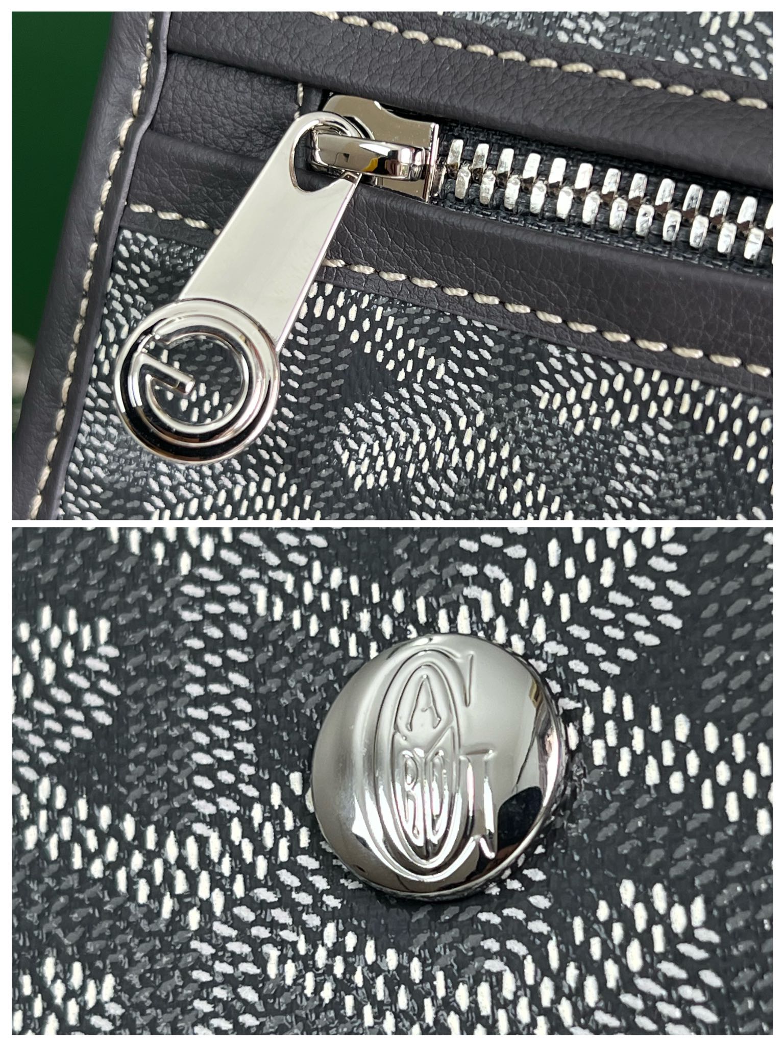 SAINT L¨¦GER BACKPACK 35 IN BLACK GOYARDINE CANVAS AND CALFSKIN WITH CARTOON PATCH