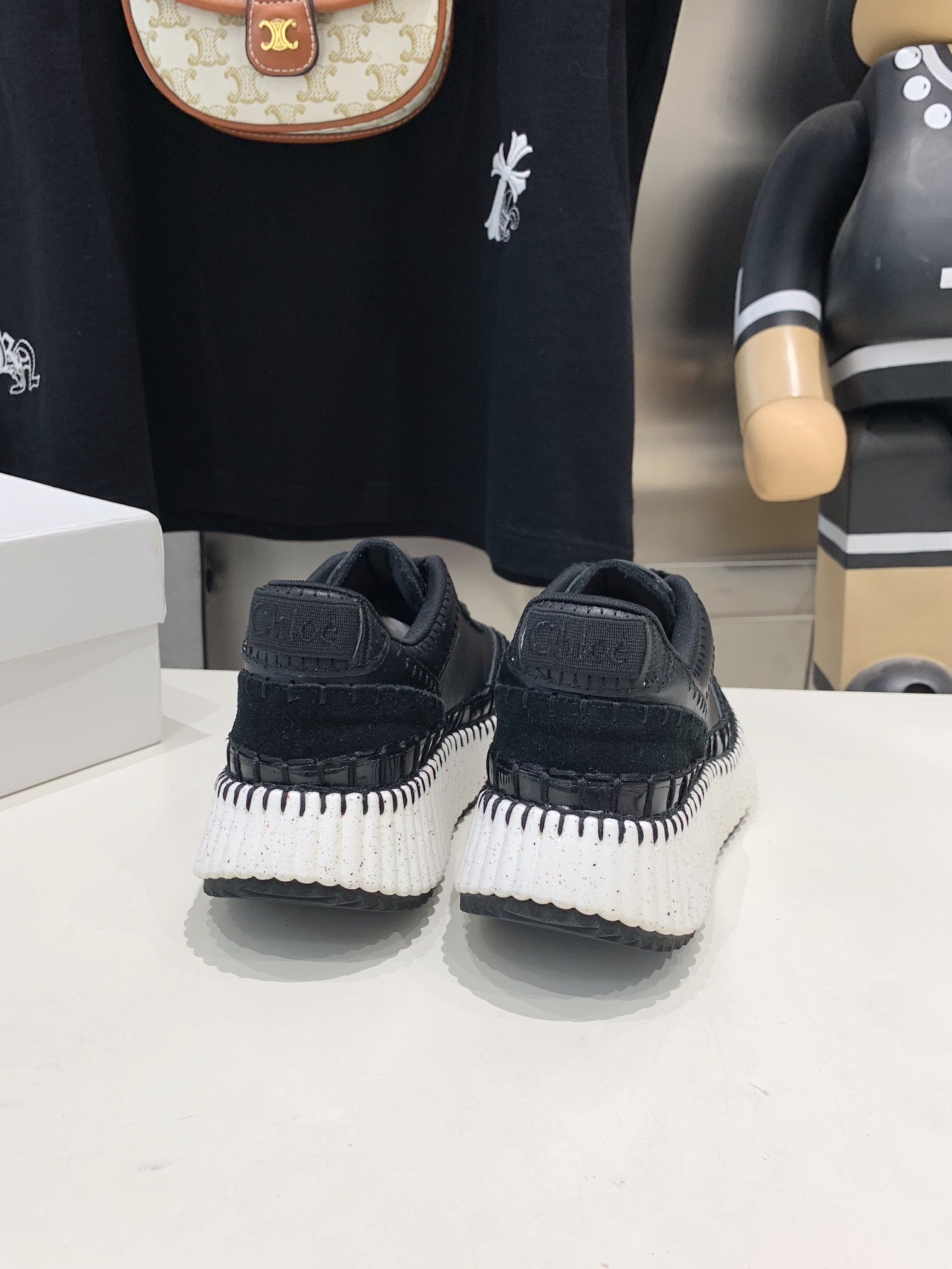 CHLO¨¦ NAMA SNEAKER 5 CM IN BLACK CALFSKIN