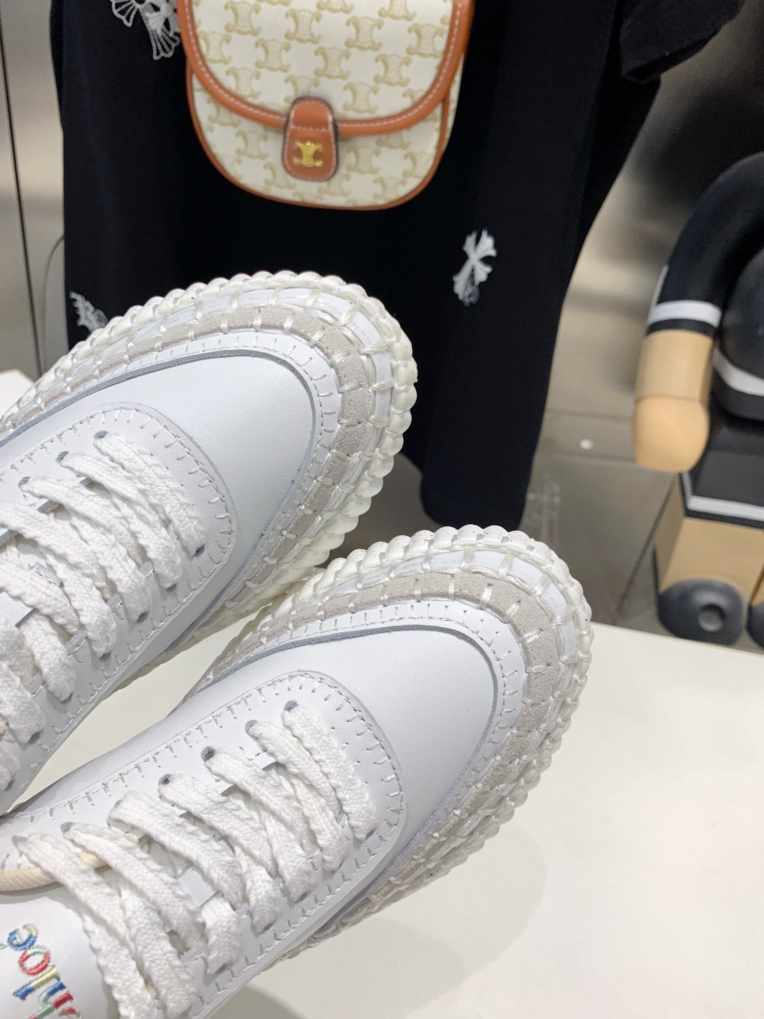 CHLO¨¦ NAMA SNEAKER 5 CM IN WHITE CALFSKIN