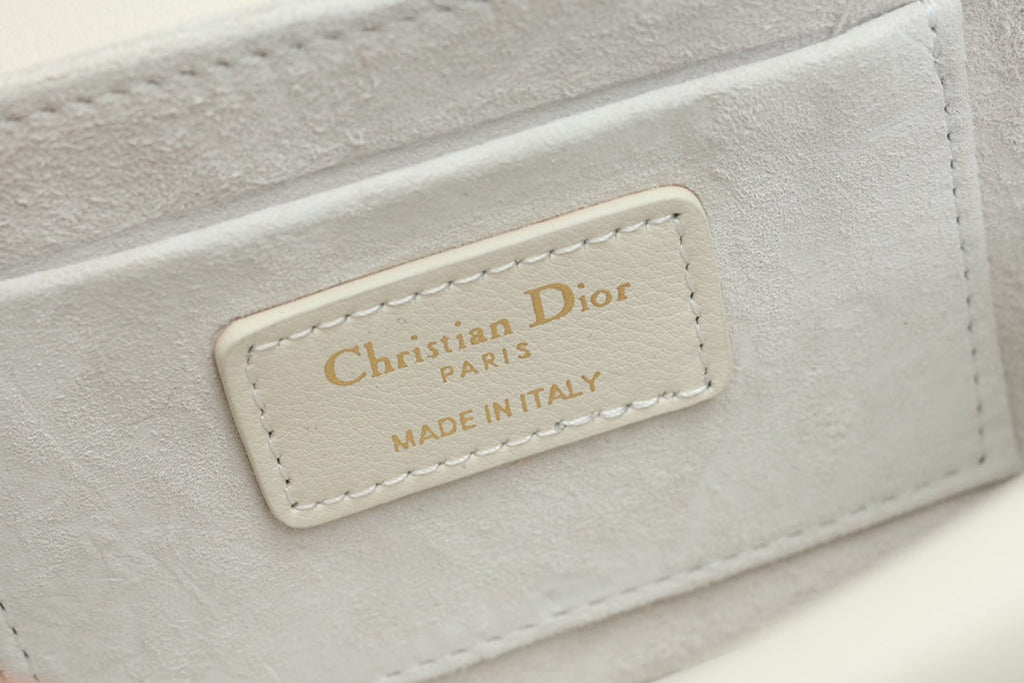 JOLIE TOP HANDLE BAG 19 IN WHITE CANNAGE CALFSKIN