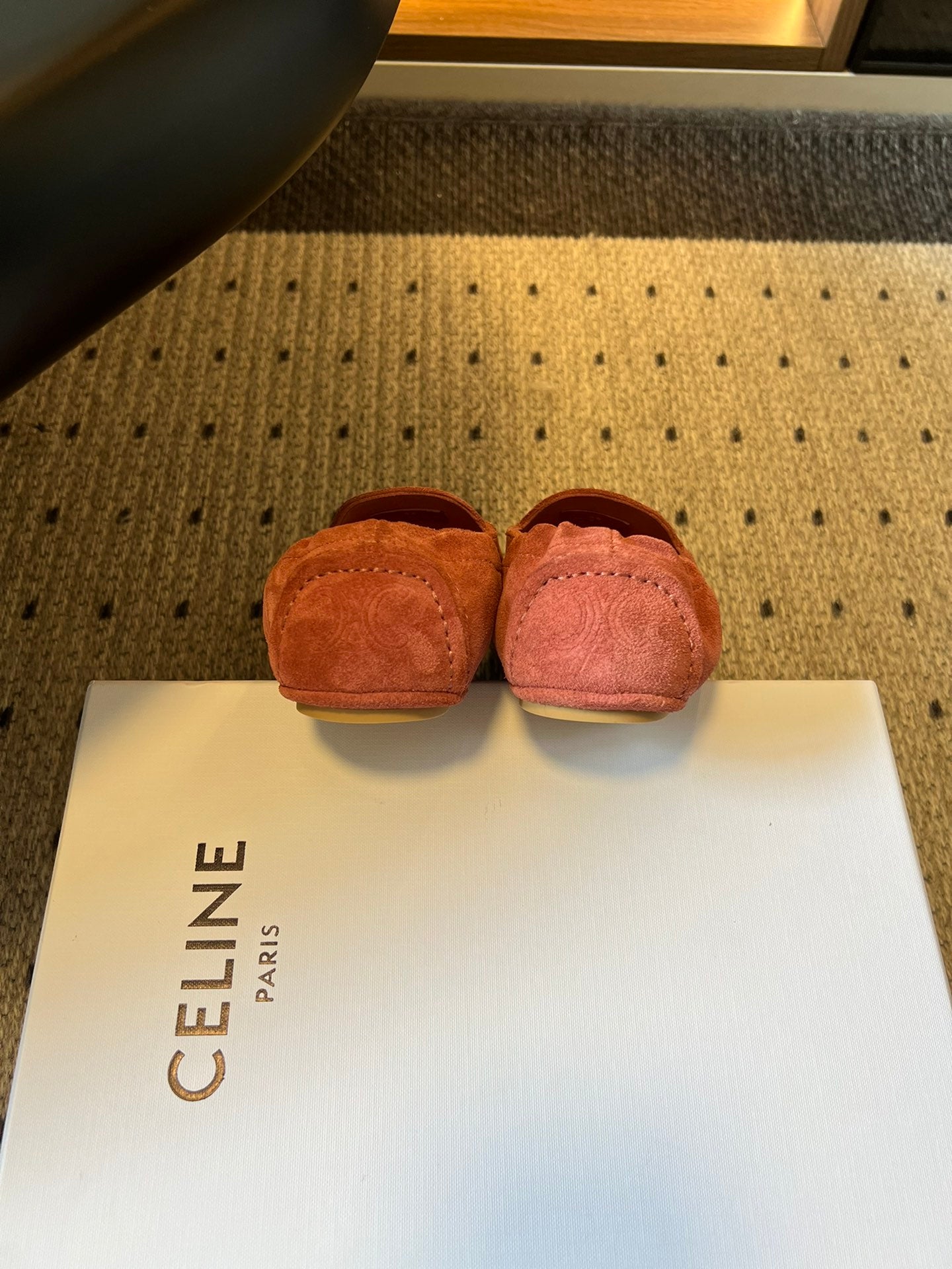 CELINE 25S LOAFERS FLAT IN PINK SUEDE