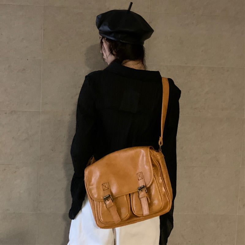 Women’s Retro Dark Academia Large Capacity Shoulder & Crossbody Bag