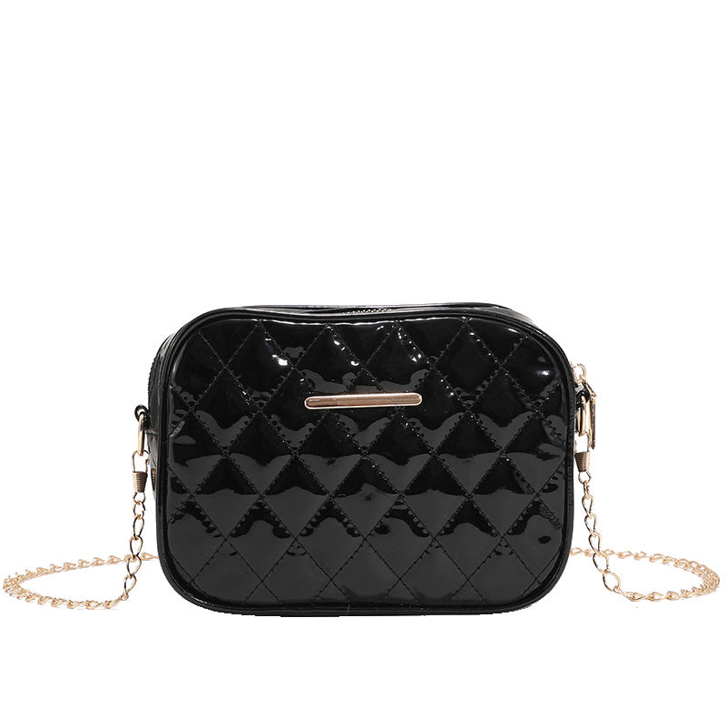 2025 Spring Candy Color Quilted Chain Crossbody Shoulder Small Square Bag