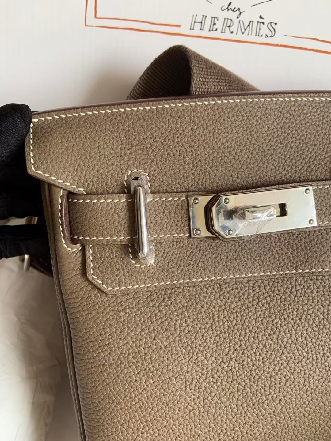 HAC ¨¤ DOS PM BACKPACK IN BROWN TOGO CALFSKIN