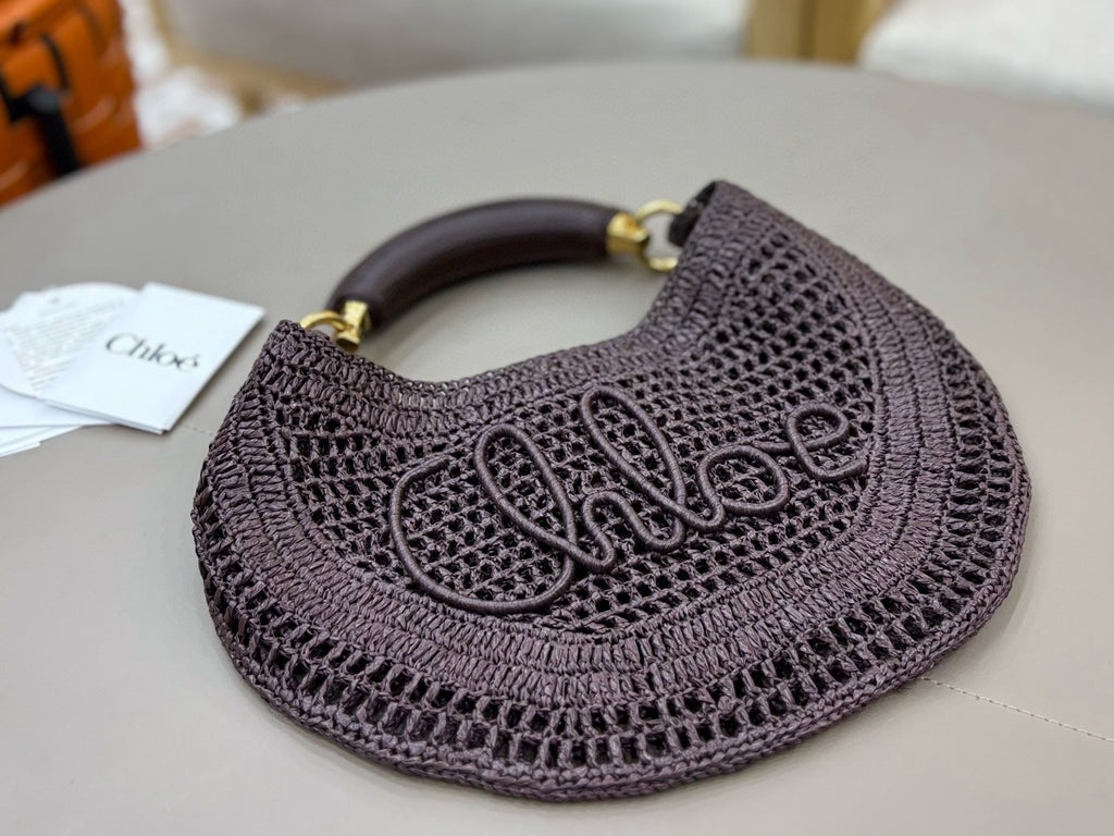 CHLO¨¦ 25S SUMMER BANANA HOBO BAG 36 IN BROWN
