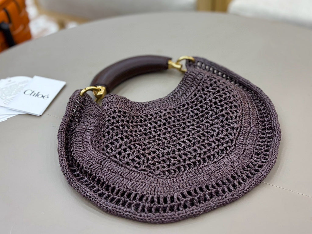 CHLO¨¦ 25S SUMMER BANANA HOBO BAG 36 IN BROWN