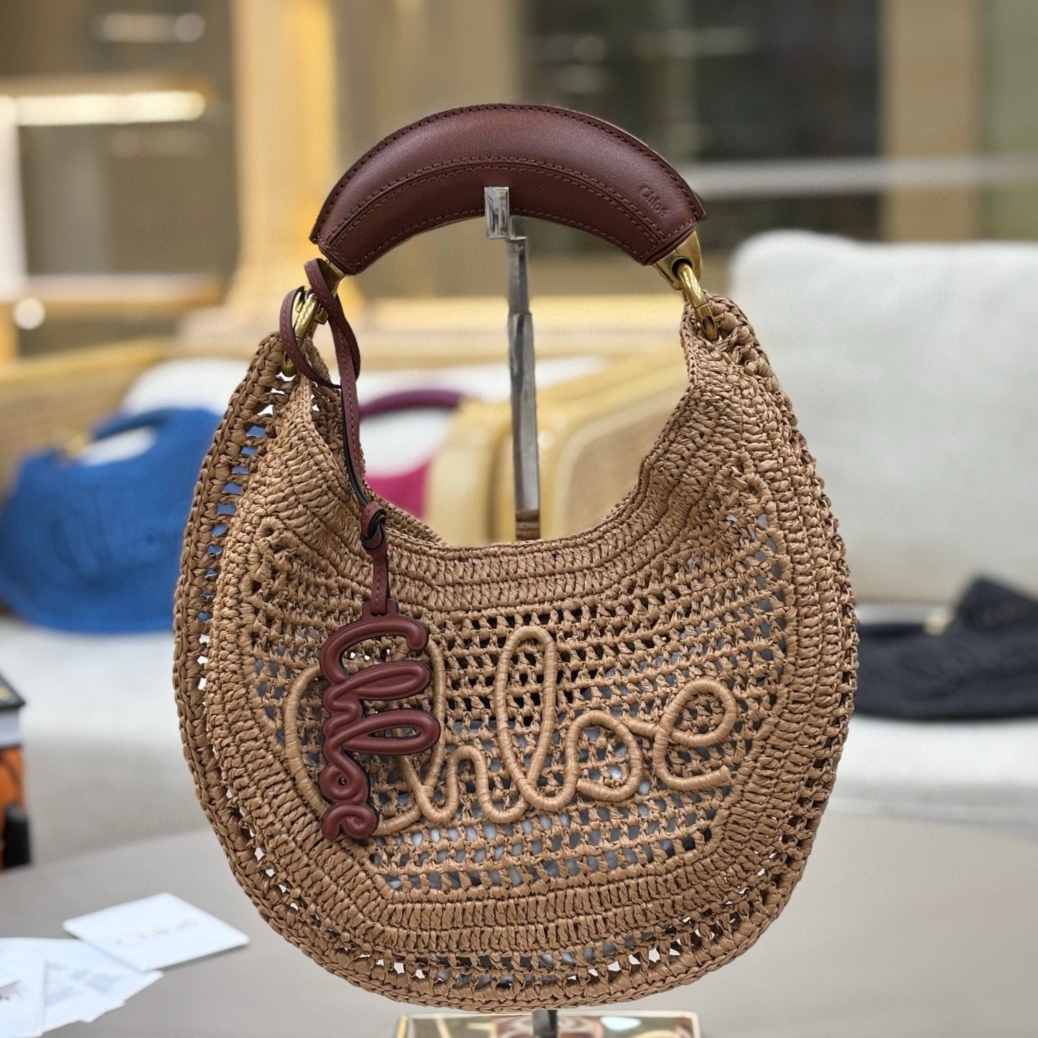 CHLO¨¦ 25S SUMMER BANANA HOBO BAG 36 IN LIGHT BROWN