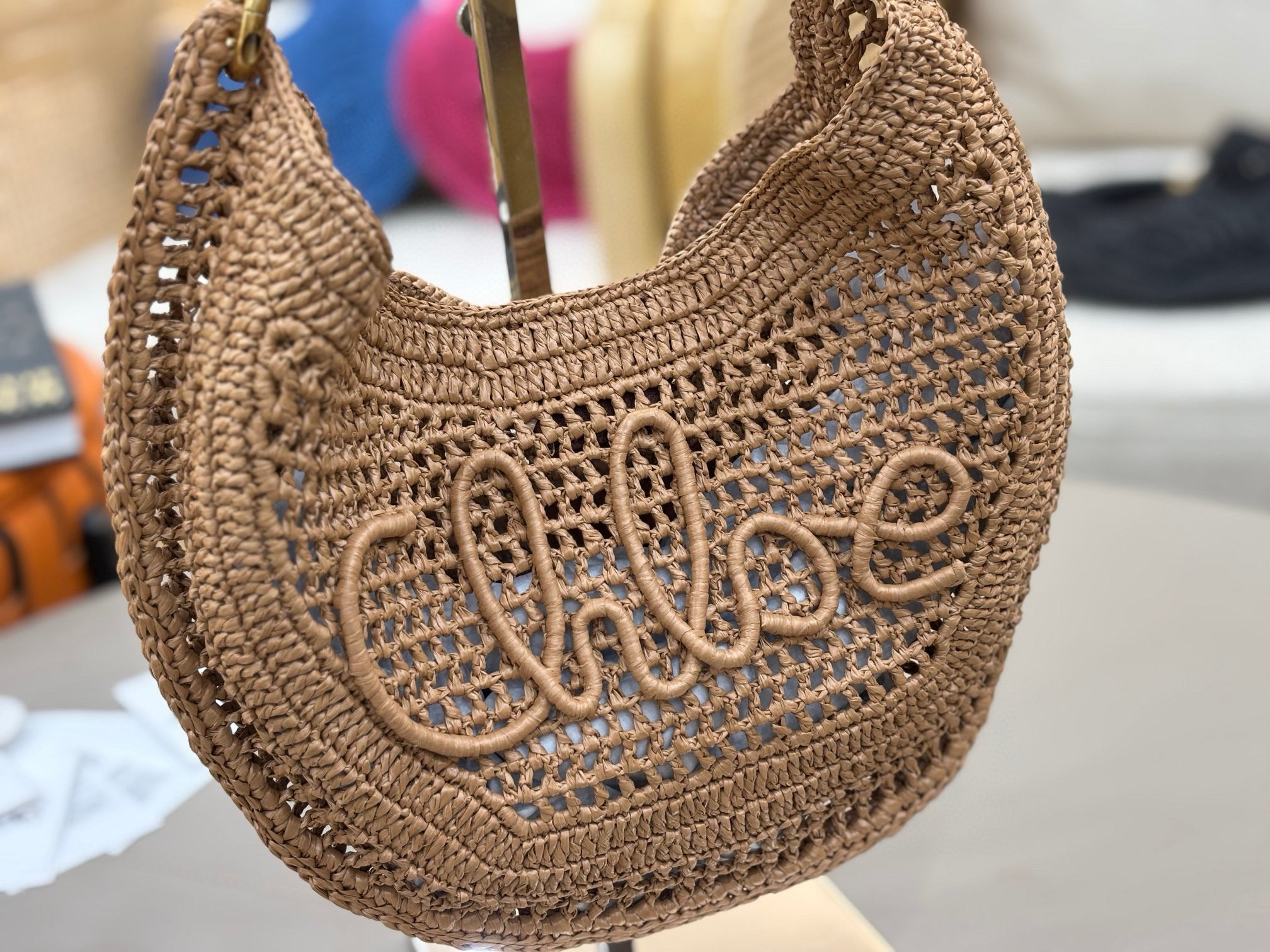 CHLO¨¦ 25S SUMMER BANANA HOBO BAG 36 IN LIGHT BROWN