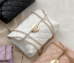 2025 Spring Summer Korean Geometric Quilted Chain Shoulder Bag Crossbody Phone Bag