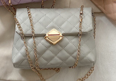 2025 Spring Summer Korean Geometric Quilted Chain Shoulder Bag Crossbody Phone Bag