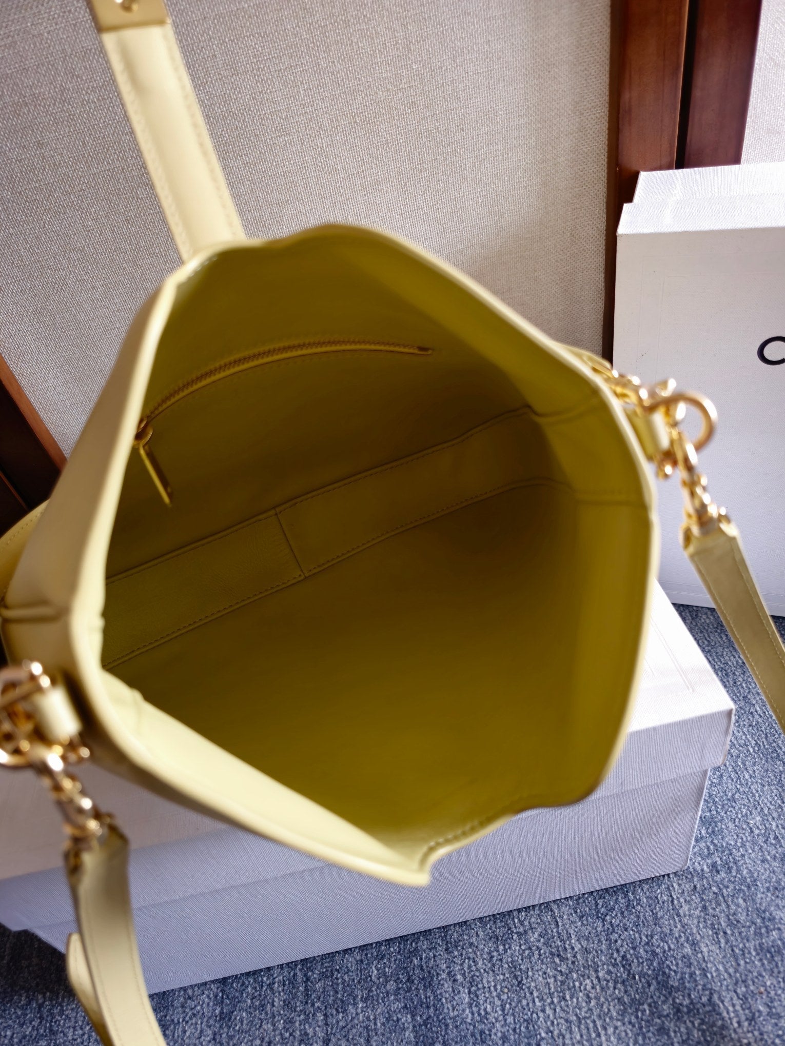 SMALL CAMILLE 16 SOFT BAG 24 IN SPRING YELLOW CALFSKIN