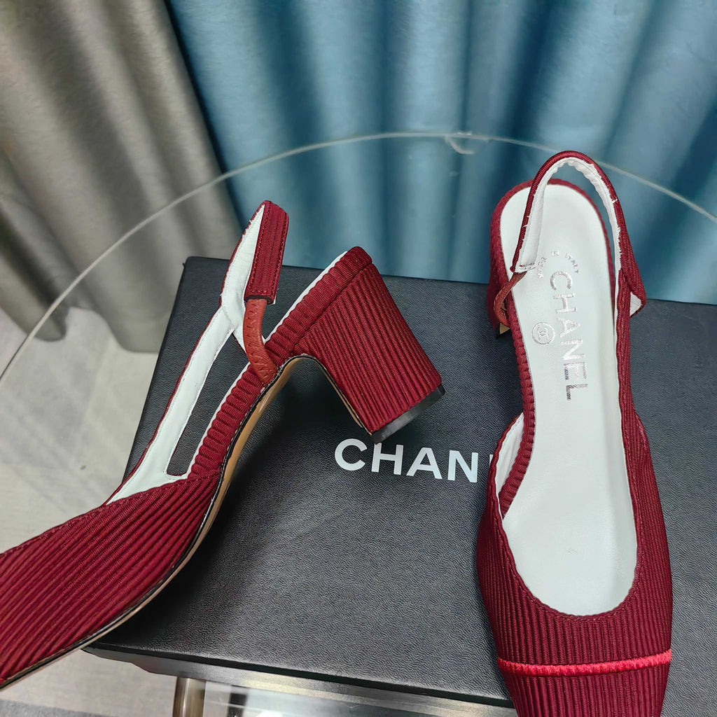 CC SLINGBACK 25S 65 MM IN RED FABRIC
