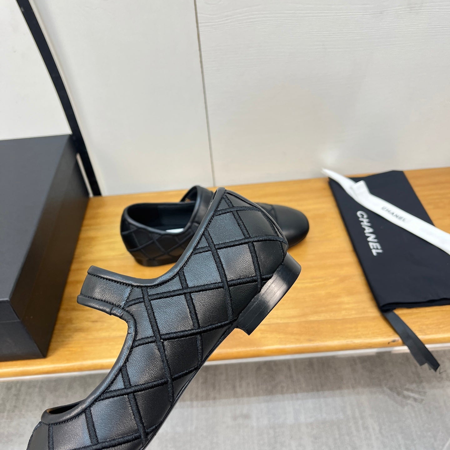CHANEL 25S QUILTED MARY JANES BLACK IN CALFSKIN