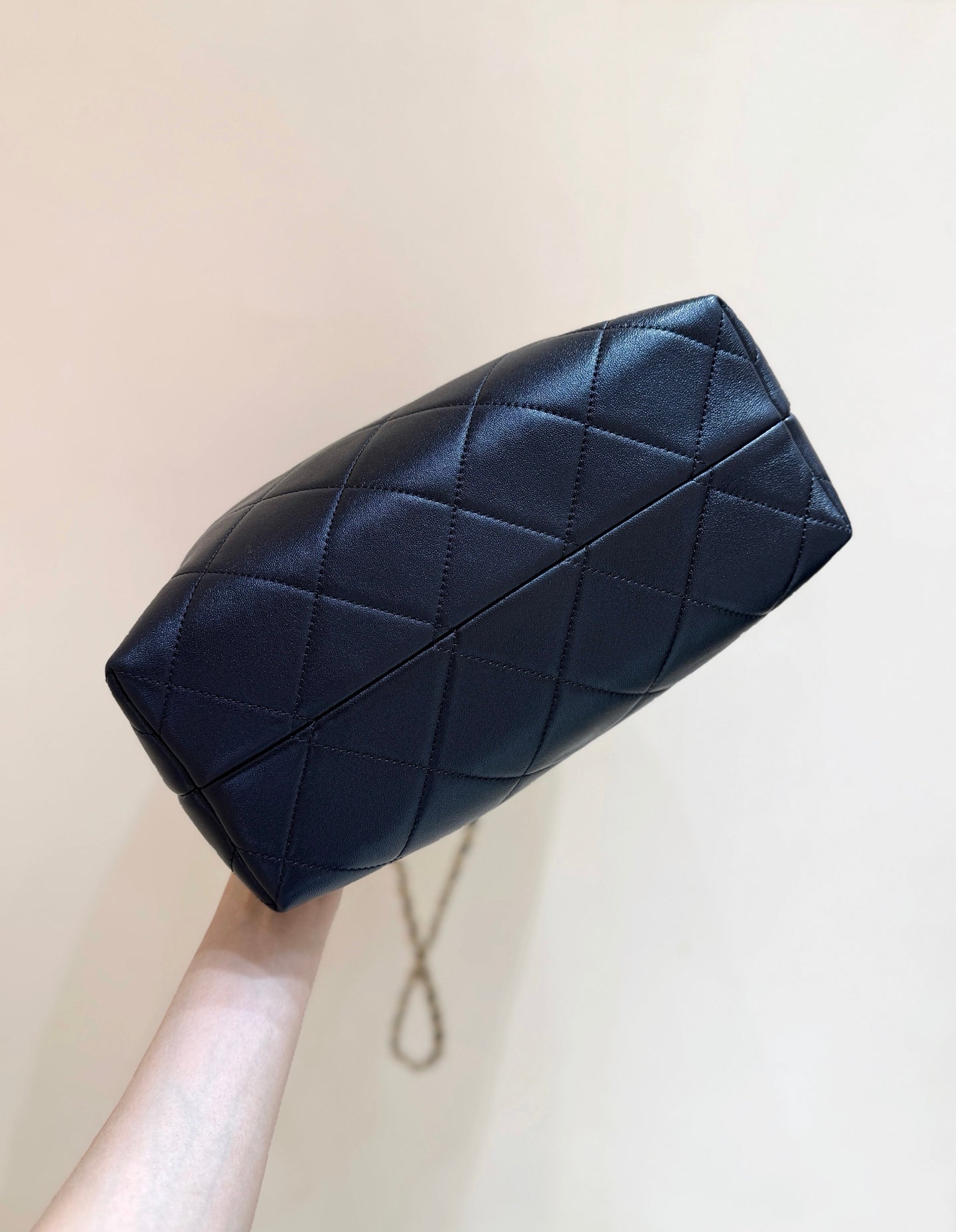 CHANEL 25S SHOPPING BAG 33 IN BROWN AND BLACK SUEDE CALFSKIN