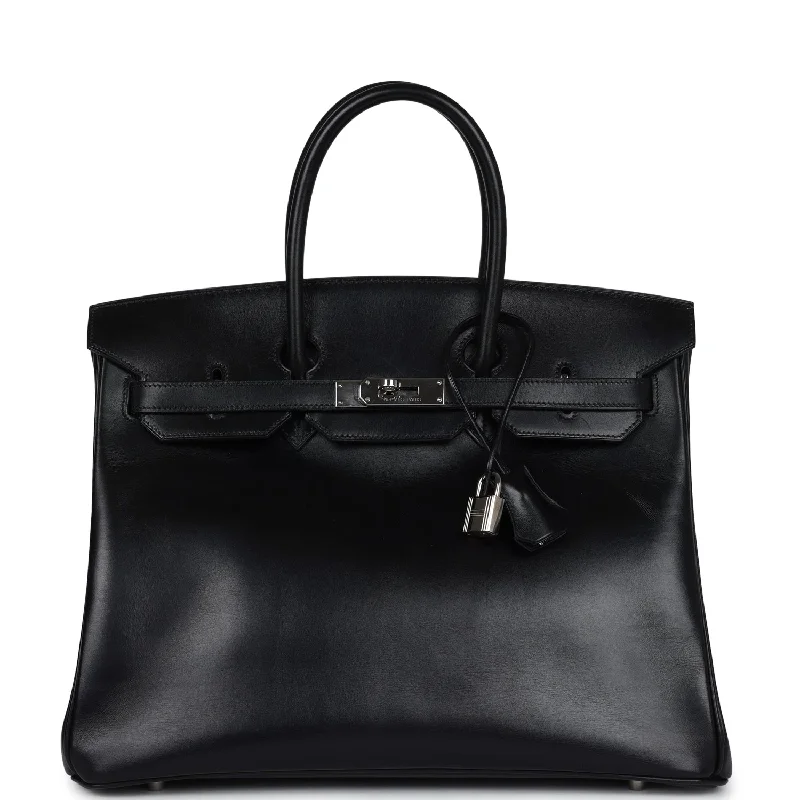  Hermes Birkin 35 Black Box Palladium Hardware