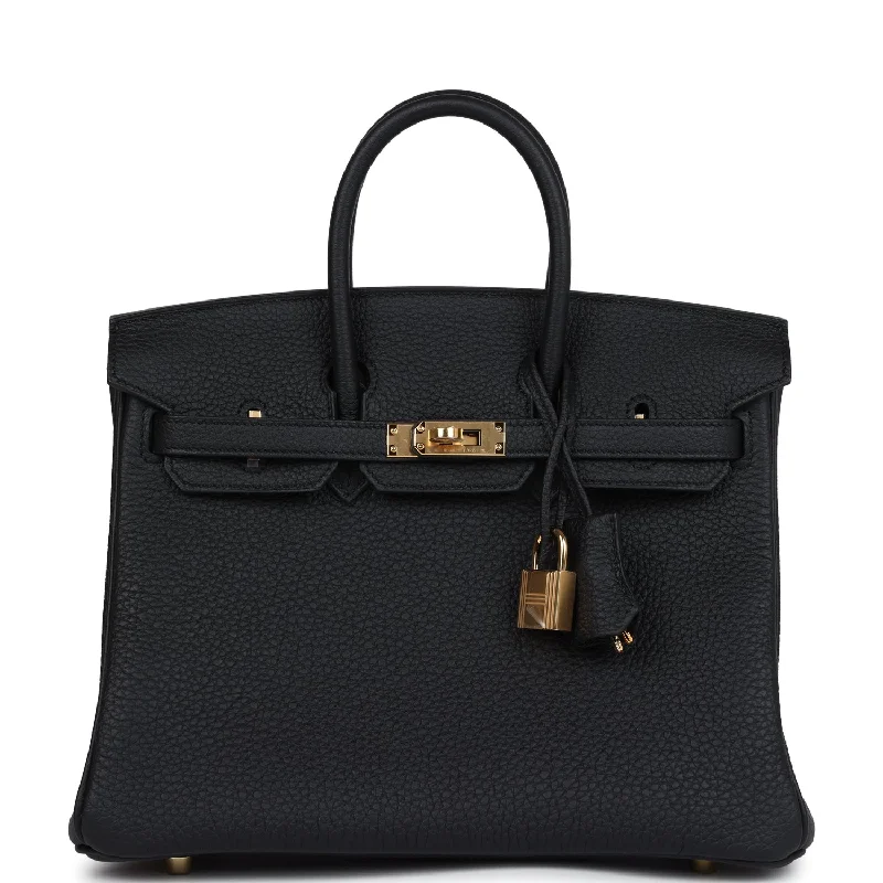 Hermes Birkin 25 Black Togo Gold Hardware