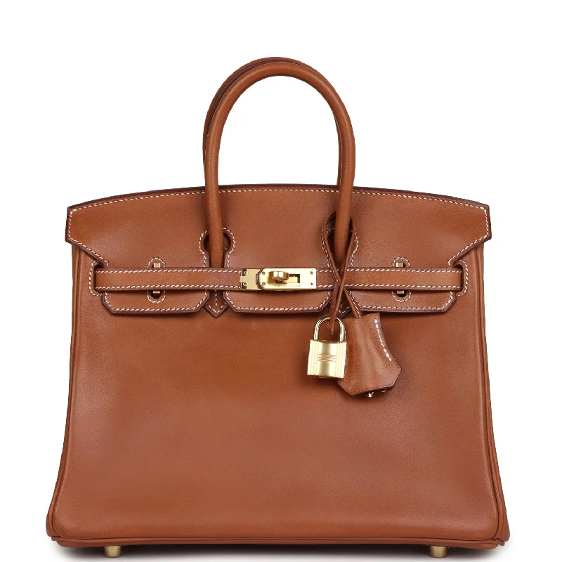  Hermes Birkin 25 Fauve Barenia Gold Hardware