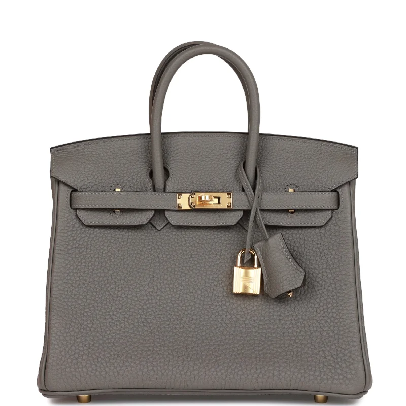 Hermes Birkin 25 Gris Meyer Togo Gold Hardware