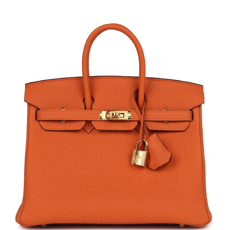 Hermes Birkin 25 Orange Togo Gold Hardware