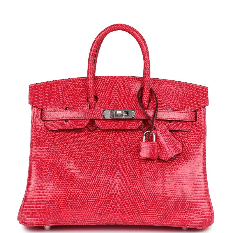 Hermes Birkin 25 Rose Extreme Varanus Niloticus Lizard Palladium Hardware