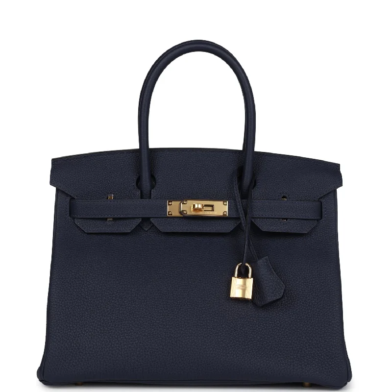 Hermes Birkin 30 Bleu Nuit Togo Gold Hardware