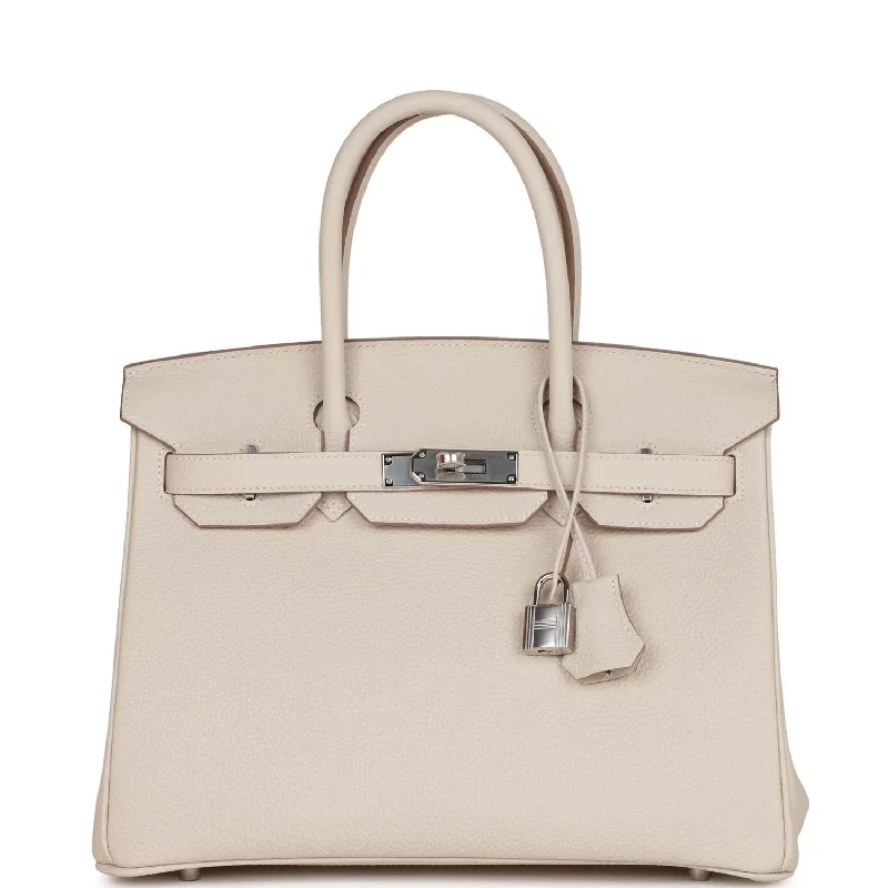 Hermes Birkin 30 Craie Togo Palladium Hardware