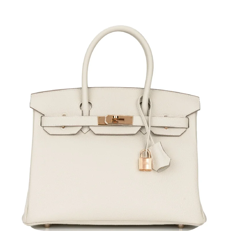 Hermes Birkin 30 Craie Togo Rose Gold Hardware