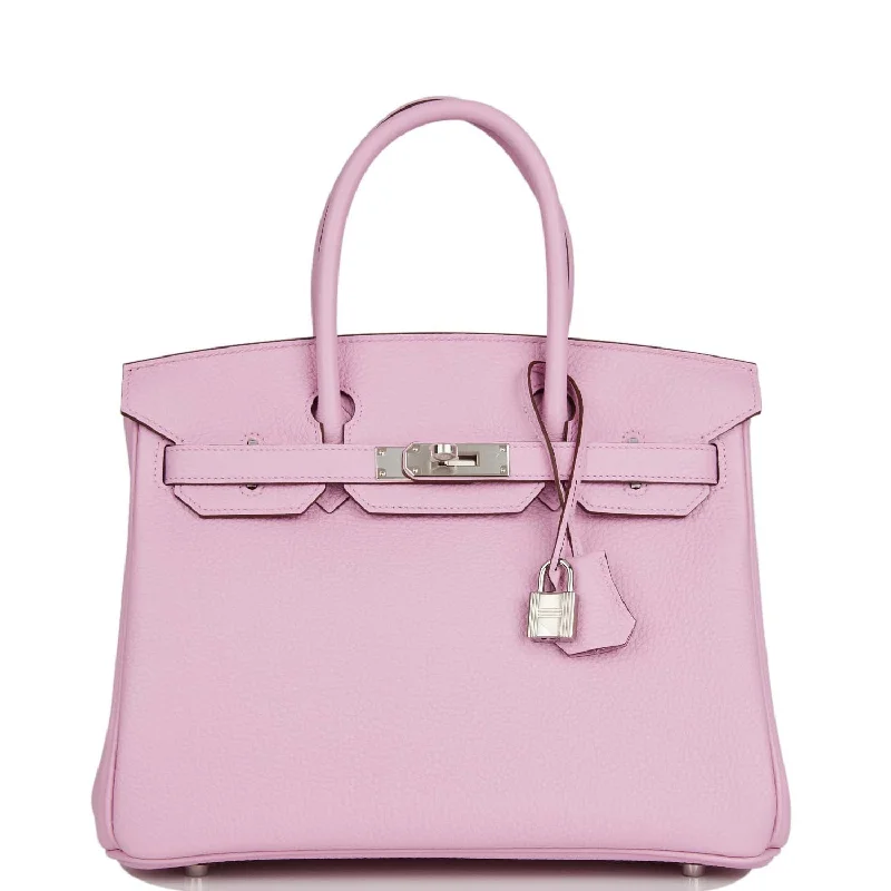 Hermes Birkin 30 Mauve Sylvestre Clemence Palladium Hardware