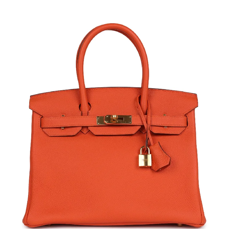 Hermes Birkin 30 Feu Togo Gold Hardware