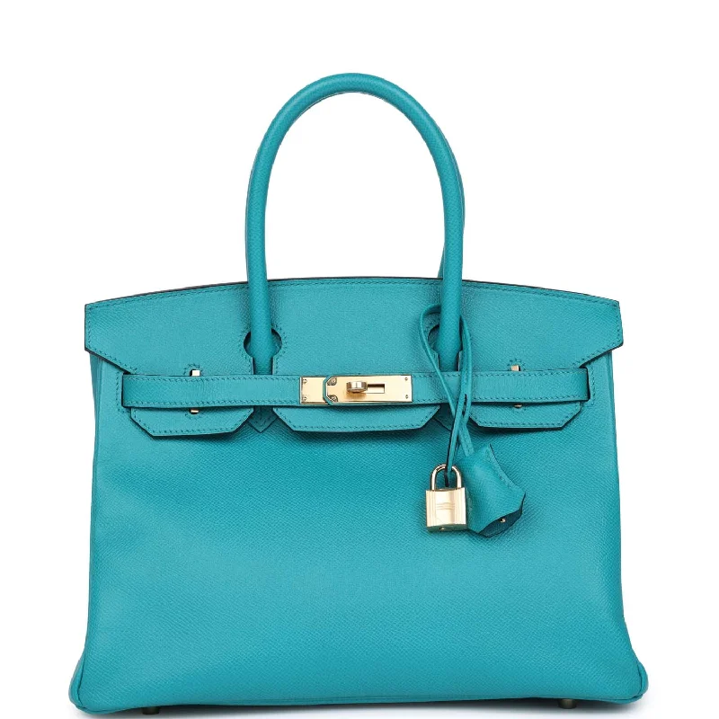 Hermes Birkin 30 Bleu Paon Epsom Gold Hardware