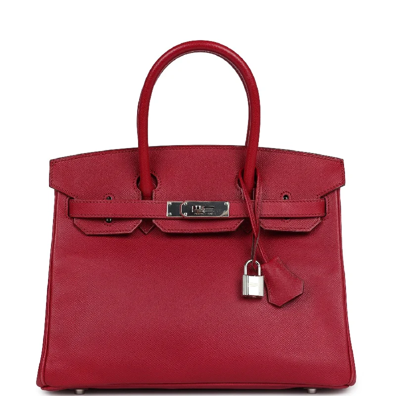  Hermes Birkin 30 Rubis Epsom Palladium Hardware