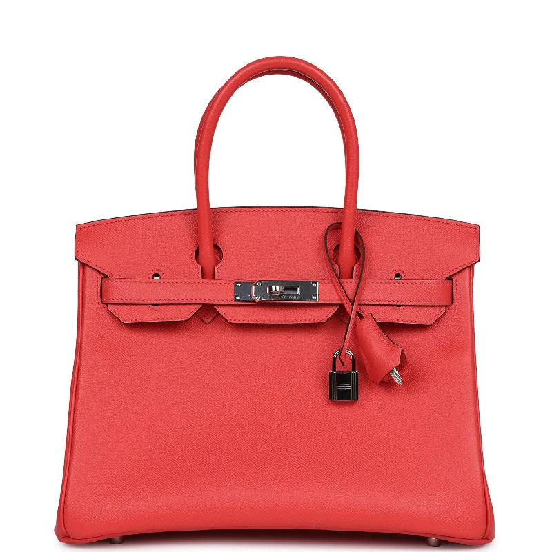  Hermes Birkin 30 Rose Jaipur Epsom Palladium Hardware