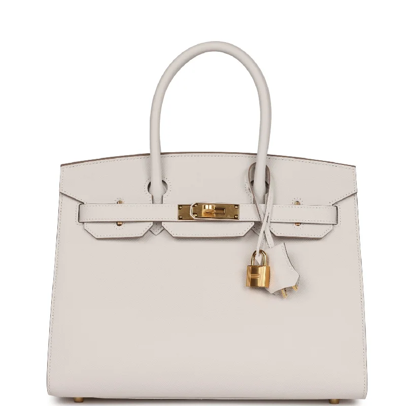 Hermes Birkin Sellier 30 Gris Pale Epsom Gold Hardware