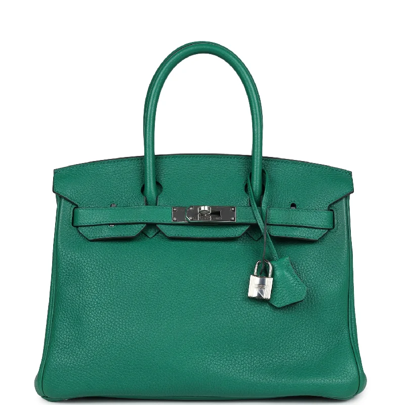  Hermes Birkin 30 Vert Vertigo Clemence Palladium Hardware