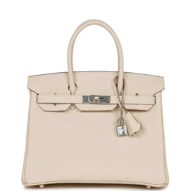 Hermes Birkin 30 Craie Epsom Palladium Hardware