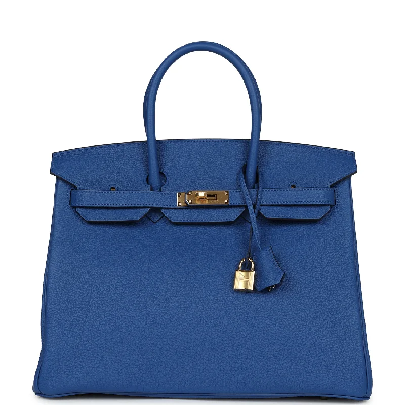 Hermes Birkin 35 Bleu France Togo Gold Hardware