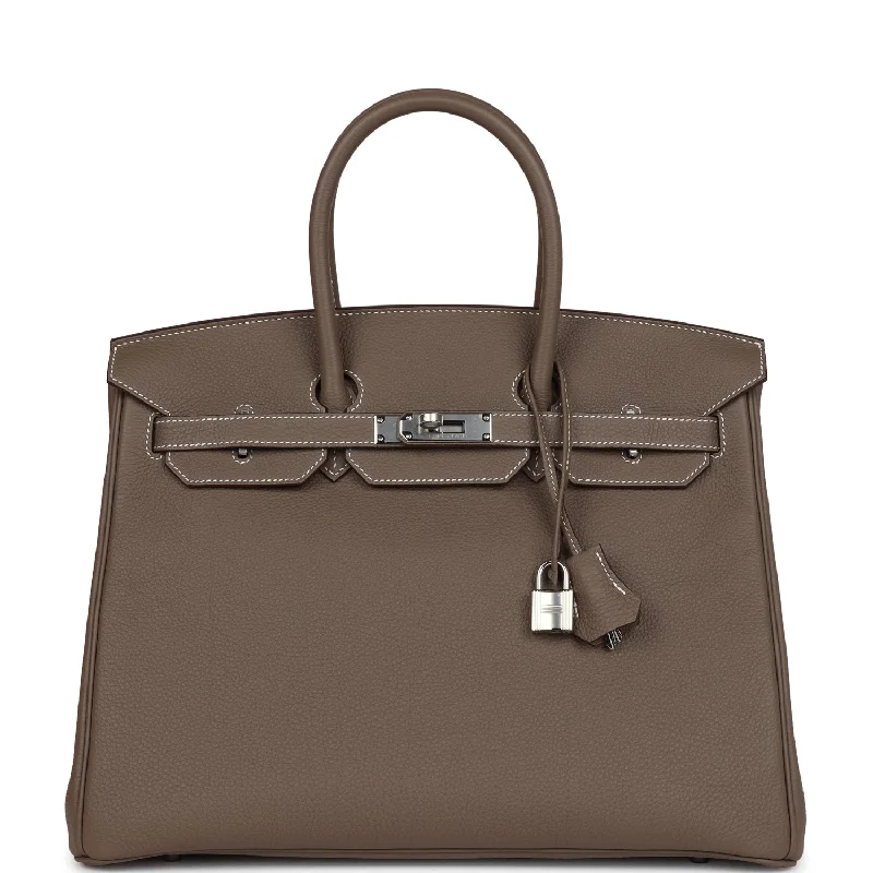 Hermes Birkin 35 Etoupe Togo Palladium Hardware