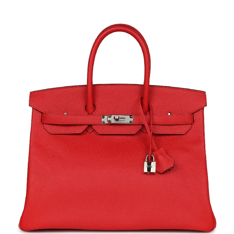  Hermes Birkin 35 Rouge Tomate Epsom Palladium Hardware