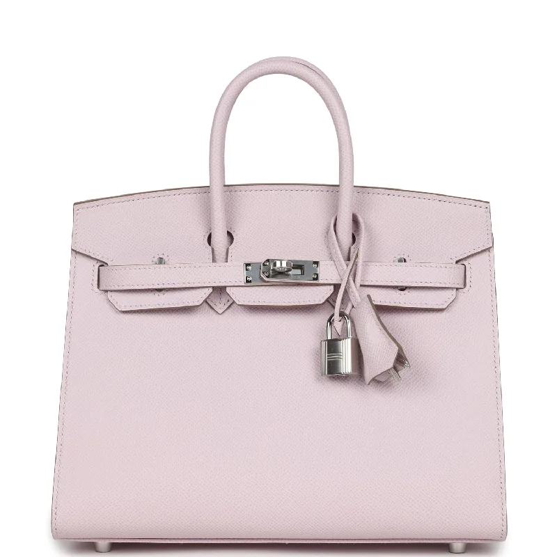 Hermes Birkin Sellier 25 Mauve Pale Epsom Palladium Hardware