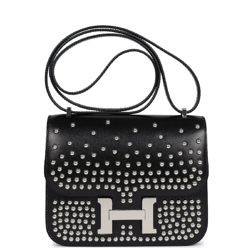 Hermes Constance 18 Clout¨¦ Black Box Palladium Hardware