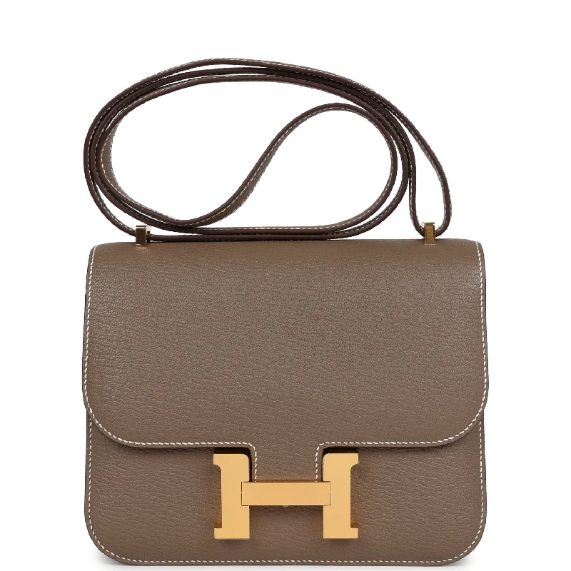 Hermes Constance 18 Etoupe Chevre Mysore Gold Hardware