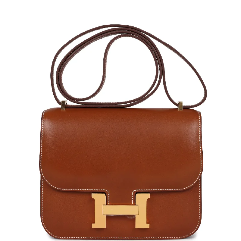 Hermes Constance 18 Fauve Barenia Gold Hardware